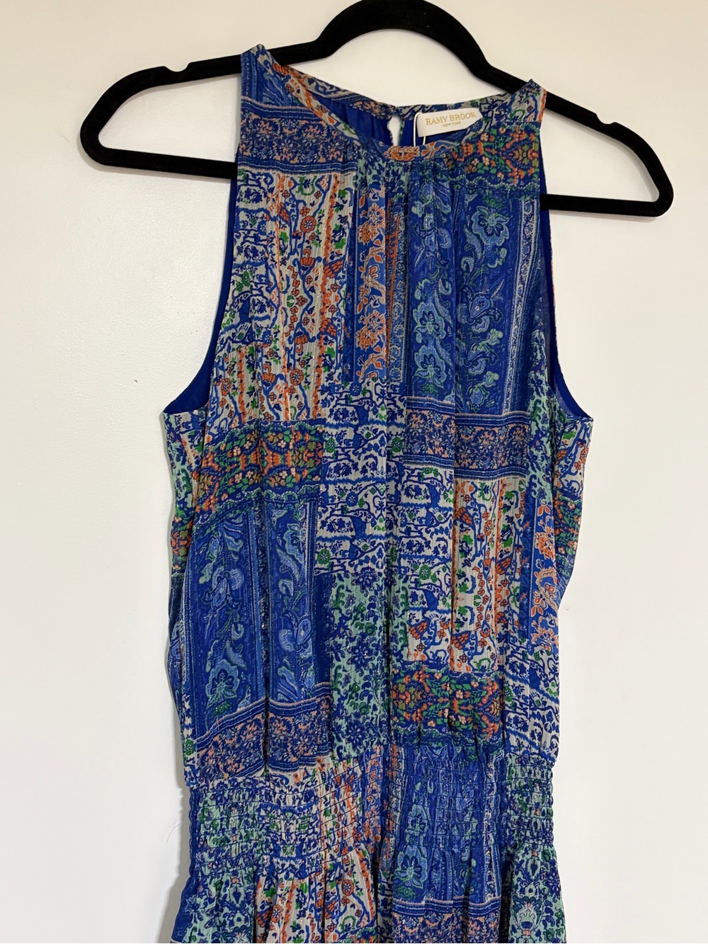 Ramy Brook Women’s Paris Cabana Blue Multi Patchwork Mini Dress Sz XS NWT $395 - Picture 5 of 12